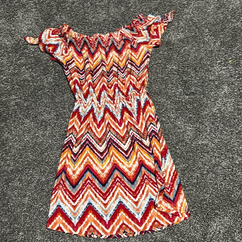 Colorful chevron pattern dress